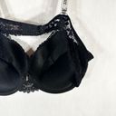 Juicy Couture  38C Bra Push Up Black Lace Underwire Support Adjustable Strap 1250 Photo 4