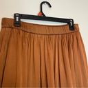 ZARA  Rust Orange Satin Midi Skirt Size Medium Photo 3