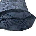 Anne Klein  Pleated Black Leather skirt Sz 8 Photo 2