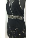 Body Central  sequins & seed bead  black halter S Photo 7