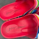 Betsey Johnson  Women's Calli Slide Sandal Striped Rainbow Size 7 Multicolor Photo 8