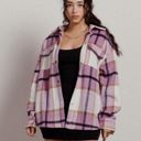 🌺 Bailey Rose Pink Plaid Flannel Shacket Size XS Photo 1