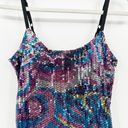Wet Seal Womens Y2K Vintage Psychadelic Sequin Printed Mini Dress Size M Photo 1