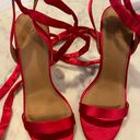 ASOS Red Satin Heels Photo 0