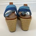 Vionic NEW Capri Flutter Ankle Strap Espadrilles Wedge Sandals Powder Blue Photo 6