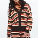 Uniqlo MARNI x  Merino Blend Striped Oversized Cardigan in Dark Brown Photo 0