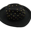 Krass&co Bollman Hat . 1980s Vintage Black Felt Wool Gold Studded Fedora Hat Photo 3