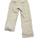 Juicy Couture  Linen Pants Womens Small Wide Leg Loose Fit Roll up Leg Beige Photo 1