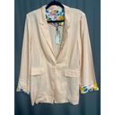 BCB Generation Boyfriend Blazer Women's Medium Peach Notch Lapel Cuff Sleeve B66 Photo 1