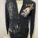 Ed Hardy  vintage Jacket size small tattoo sleeves Photo 0