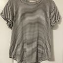 Bohme  Green White Striped Hi Low T-Shirt Size Small Photo 3