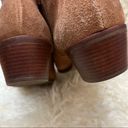 Jack Rogers  Suede Scalloped Ankle Booties Tan 10M Photo 3