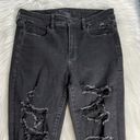 American Eagle  Black Distressed Hi Rise Jeggings Photo 1