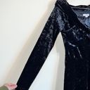 Chelsea28  Black Velvet Long Sleeve Dress women's size small Photo 1