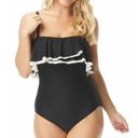 Coco reef  Contours Black & White Tummy-Control One Piece Swimsuit Size 10 34D Photo 0