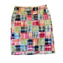 L.L.Bean  madras patchwork pencil skirt 4 Photo 0