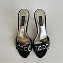 White House | Black Market WHBM | Black Heeled Mules Sz 7 Photo 7