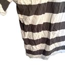 Kirra  Oversized Cropped T Shirt Gray White Stripes Photo 2