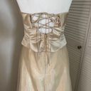 Cinderella Vintage gold cream beaded fairycore  prom formal dress Photo 5