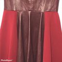 Melissa Beckley By Mellissa - Mila Oxblood Leather Dress Pleated Skirt Sleeveless size 4 Photo 2