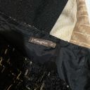 J. McLaughlin  Black & Gold Tweed Skirt Size 6 Photo 5