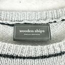 Wooden Ships Metallic Star Crew Sweater Size S/M Wool Mohair Blend Grey Photo 4