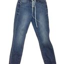 Guess  womens 28 skinny tie front lace up jeans denim blue club y2k 90s Photo 0