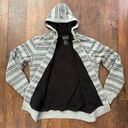 O'Neill O’NEILL grey striped zipper hooded jacket, fleece lined, size M Photo 3