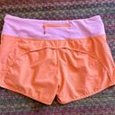 Lululemon  PINK & ORANGE SPEED SHORTS Photo 2