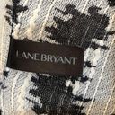 Lane Bryant  Women’s Black & White Open Front Fringe Poncho One Size Photo 3