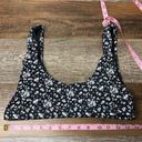 Daisy NWOT Dippin 's Black White Floral Scoop Neck Bikini Top Large Photo 1