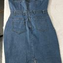 Jean Dress Strapless Dress Blue Size M Photo 0