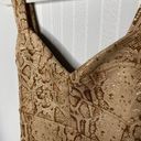 Lush Clothing LUSH Sleeveless Bodycon Snakeskin Mini Dress Size Small Tan Brown Animal Print Photo 1