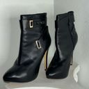 Guess Black leather boots with silver accents Photo 1