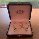 Juicy Couture Retro  Pam & Gela Good Hoop Earrings with White and Navy Heart Photo 0