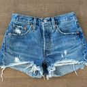 Levi’s  501 distressed ripped cutoff jean denim shorts Photo 1