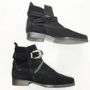 ALL SAINTS Black Suede Western Buckle Ankle Boots EU 36 Photo 2