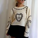 Bohme Ace Of Spades Puff Sleeve Sweater Photo 1