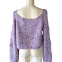 Free People NWT  Sunset Cloud Pullover Sweater In Violet Glow Combo Photo 7