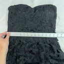 Alya  Black Floral Crochet Sweetheart Neckline Sleeveless Dress Photo 9