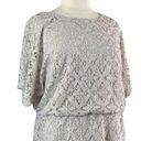 Dress Barn  NEW Blouson Dress Open Stitch Crochet Party Women’s Cream NWT 20W Plus Photo 5