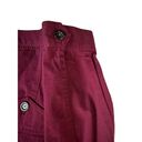 Christopher & Banks NEW  Blazer Jacket Medium Red Wine Eyelet Trim Cotton Pockets Photo 3