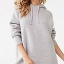 Forever 21 Hooded Sweater Hoodie Knit Mini Dress in Heather Grey Photo 1