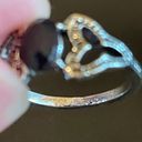 Onyx Black  silver plated vintage ring size 6.5 Photo 5
