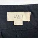 The Loft  Outlet Women's Size 16 4" Short 100% Cotton Mid Rise Zipped Front Black Photo 4