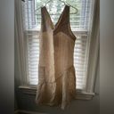 Garnet Hill  Linen Trapeze Dress Tan Flax Photo 1