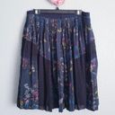 Banana Republic  Navy Blue Floral Pleated Skirt Photo 5