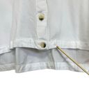 Sim & Sam  Cropped Button Up Blouse Womens XL White Rayon Minimalist Neutral Boho Photo 14