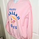 Modcloth Happy Challah Days Graphic Sweatshirt Soft Hannukkah Top Pink M Photo 4