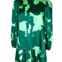 Alexis  Women’s Green Long Puff Sleeve Tiered Dress Size XS Photo 1